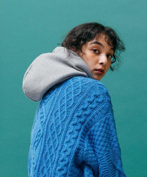 CITEN(シテン)の「<CITEN>スウェット バラクラバ(ニットキャップ/ビーニー・レディース・ホワイト/ライトグレー/ライトブルー/ブラック・FREE)」の21枚目の写真