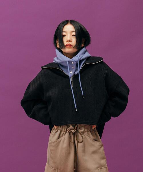 CITEN(シテン)の「<CITEN>スウェット バラクラバ(ニットキャップ/ビーニー・レディース・ホワイト/ライトグレー/ライトブルー/ブラック・FREE)」の14枚目の写真