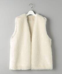 BEAUTY&YOUTH UNITED ARROWS | フェイクファー Vネック ベスト(その他アウター)