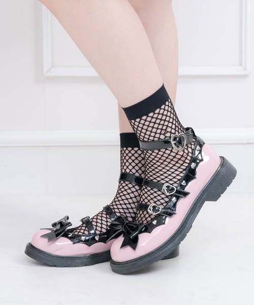 DearMyLove（ディアマイラブ）の「小悪魔ハート3連ベルトパンプス（パンプス・レディース・ブラック/ベビーピンク・22.5cm/23cm/23.5cm/24cm/24.5cm/25cm/25.5cm）」の13枚目の写真