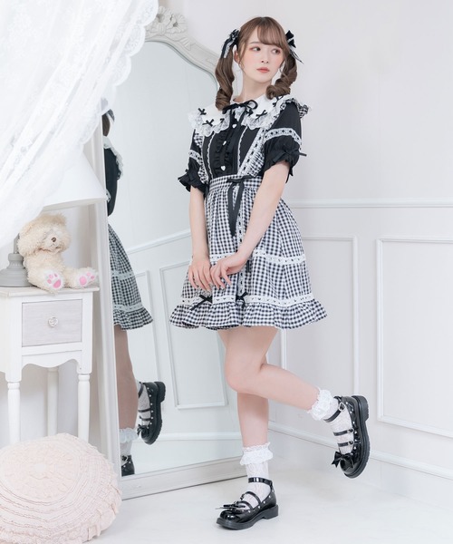 DearMyLove（ディアマイラブ）の「小悪魔ハート3連ベルトパンプス（パンプス・レディース・ブラック/ベビーピンク・22.5cm/23cm/23.5cm/24cm/24.5cm/25cm/25.5cm）」の3枚目の写真