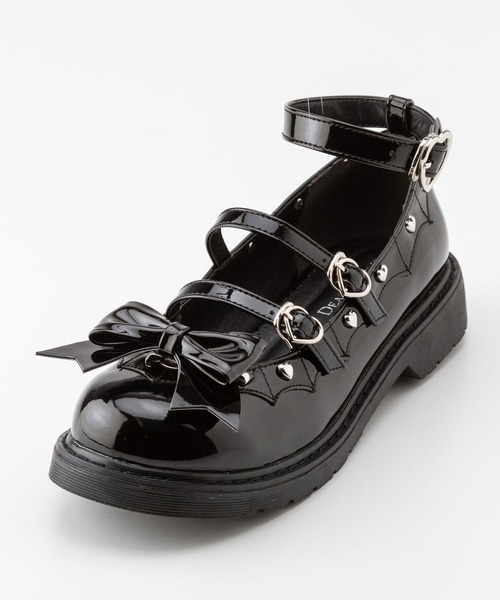 DearMyLove（ディアマイラブ）の「小悪魔ハート3連ベルトパンプス（パンプス・レディース・ブラック/ベビーピンク・22.5cm/23cm/23.5cm/24cm/24.5cm/25cm/25.5cm）」の20枚目の写真