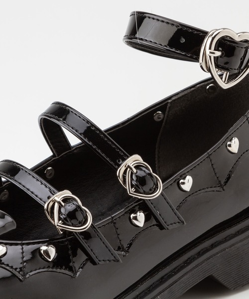 DearMyLove（ディアマイラブ）の「小悪魔ハート3連ベルトパンプス（パンプス・レディース・ブラック/ベビーピンク・22.5cm/23cm/23.5cm/24cm/24.5cm/25cm/25.5cm）」の11枚目の写真