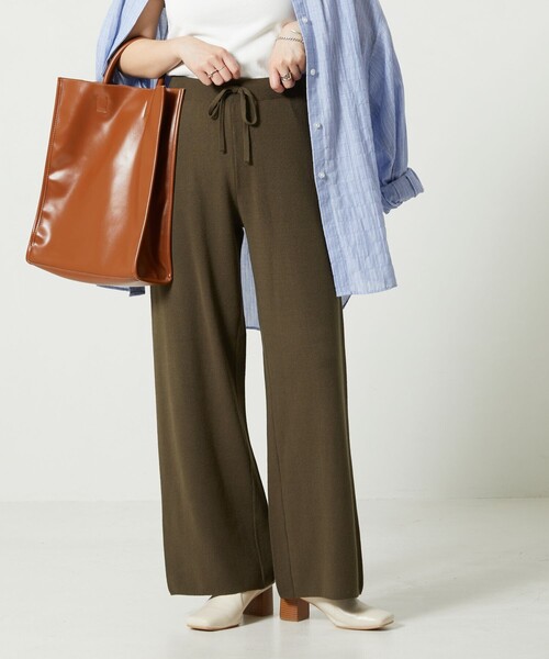 FREAK'S STORE（フリークスストア）の「【WEB限定】ワイドイージーニットパンツ（その他パンツ・レディース・ブラック/ブラウン/レッド/ピンク/ブルー/グリーン/ナチュラル・SMALL/MEDIUM）」の3枚目の写真