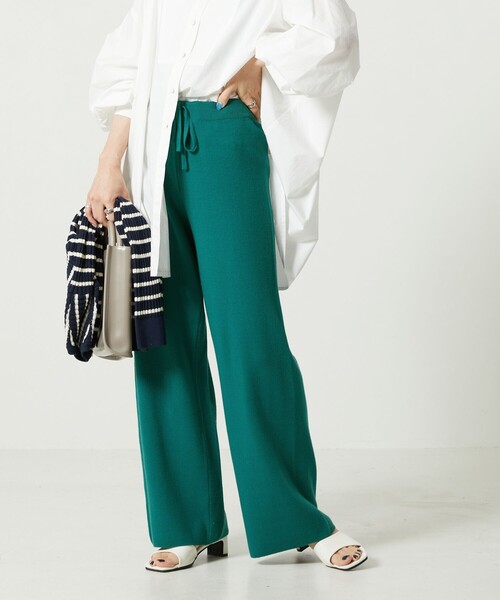 FREAK'S STORE（フリークスストア）の「【WEB限定】ワイドイージーニットパンツ（その他パンツ・レディース・ブラック/ブラウン/レッド/ピンク/ブルー/グリーン/ナチュラル・SMALL/MEDIUM）」の5枚目の写真