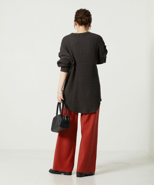 FREAK'S STORE（フリークスストア）の「【WEB限定】ワイドイージーニットパンツ（その他パンツ・レディース・ブラック/ブラウン/レッド/ピンク/ブルー/グリーン/ナチュラル・SMALL/MEDIUM）」の14枚目の写真