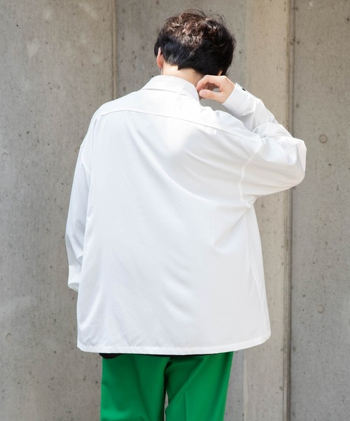 WEGO（ウィゴー）の「WEGO/シンプルロゴBIGシャツ（シャツ/ブラウス・メンズ・ホワイト/ブルー/ブラック・LARGE/MEDIUM）」の10枚目の写真