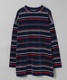 JEANASIS（ジーナシス）の「ベロアボーダーBIGロングスリーブTEE