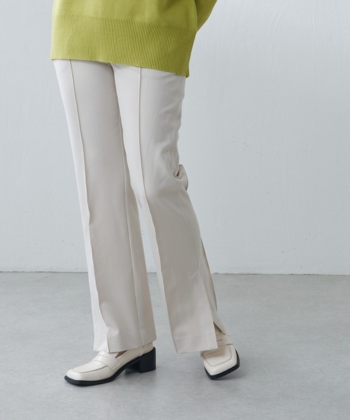 Lui's（ルイス）の「ハイウエストサイドベンツパンツ（スラックス・レディース・アイボリー/ブラック/パープル・FREE）」の2枚目の写真