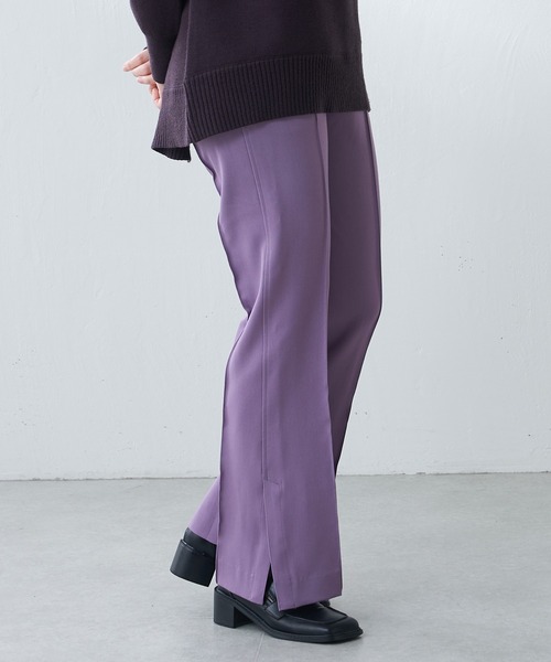 Lui's（ルイス）の「ハイウエストサイドベンツパンツ（スラックス・レディース・アイボリー/ブラック/パープル・FREE）」の19枚目の写真