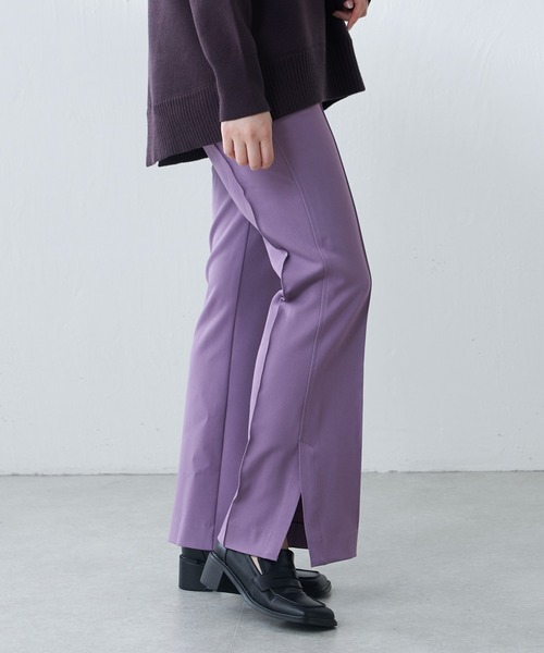 Lui's（ルイス）の「ハイウエストサイドベンツパンツ（スラックス・レディース・アイボリー/ブラック/パープル・FREE）」の20枚目の写真