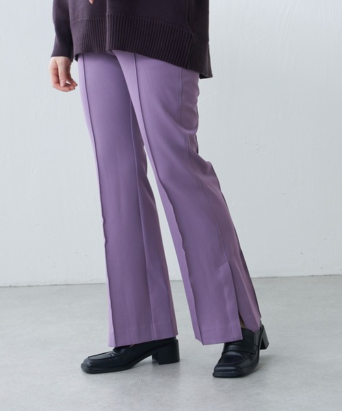 Lui's（ルイス）の「ハイウエストサイドベンツパンツ（スラックス・レディース・アイボリー/ブラック/パープル・FREE）」の21枚目の写真