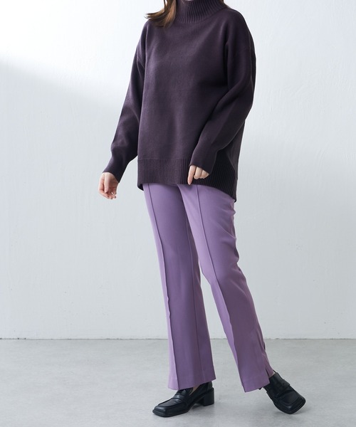 Lui's（ルイス）の「ハイウエストサイドベンツパンツ（スラックス・レディース・アイボリー/ブラック/パープル・FREE）」の22枚目の写真