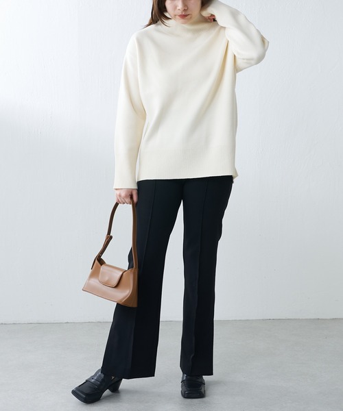 Lui's（ルイス）の「ハイウエストサイドベンツパンツ（スラックス・レディース・アイボリー/ブラック/パープル・FREE）」の7枚目の写真