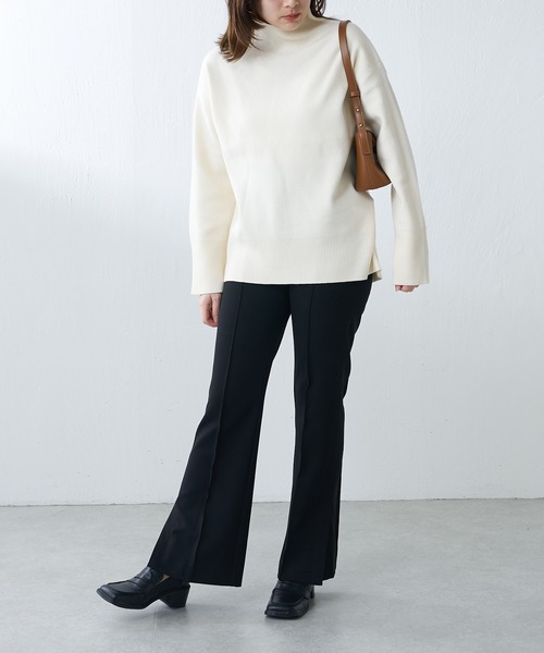 Lui's（ルイス）の「ハイウエストサイドベンツパンツ（スラックス・レディース・アイボリー/ブラック/パープル・FREE）」の9枚目の写真