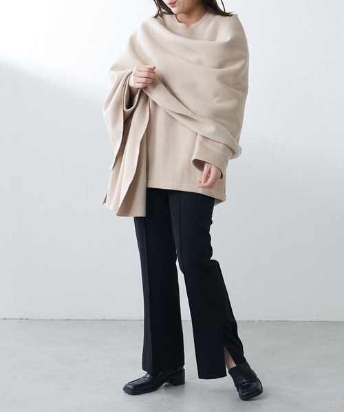 Lui's（ルイス）の「ハイウエストサイドベンツパンツ（スラックス・レディース・アイボリー/ブラック/パープル・FREE）」の10枚目の写真