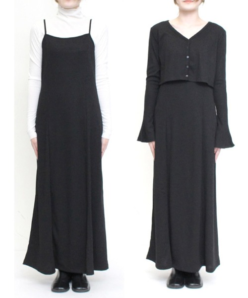 STYLEBLOCK(スタイルブロック)の「リブショートカーディガンセットワンピース(ワンピース・レディース・ブラウン系その他/ブルー/ブラック・M)」の7枚目の写真