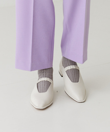 PICHE ABAHOUSE | ステッチダウンキャザーベルトバブーシュフラット(パンプス)