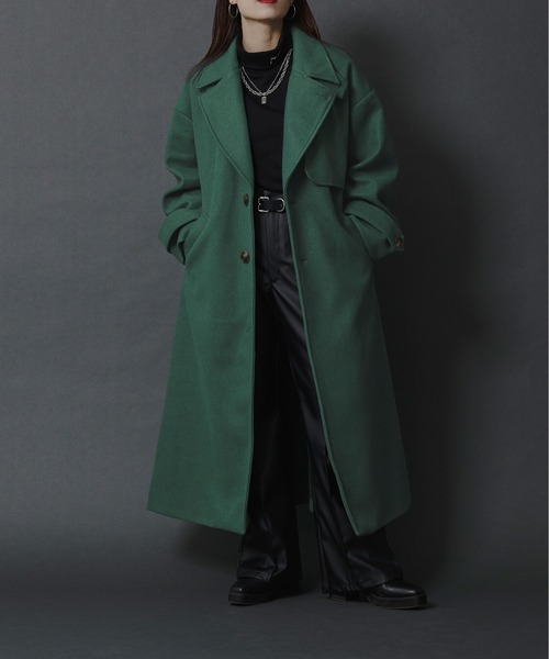 バックヨークロングチェスターコート（チェスターコート）｜Ellno