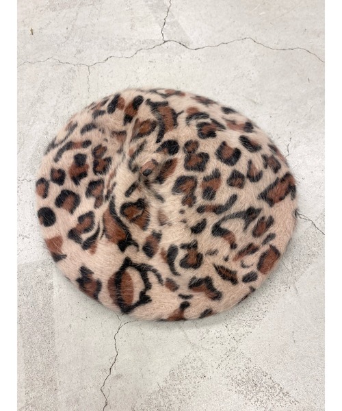 PHILLY(フィリー)の「ヒョウ柄ベレー帽(ハンチング/ベレー帽・レディース・ホワイト/ベージュ/ブラウン・FREE)」の3枚目の写真