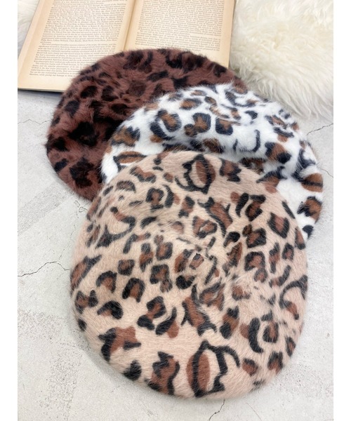 PHILLY(フィリー)の「ヒョウ柄ベレー帽(ハンチング/ベレー帽・レディース・ホワイト/ベージュ/ブラウン・FREE)」の18枚目の写真