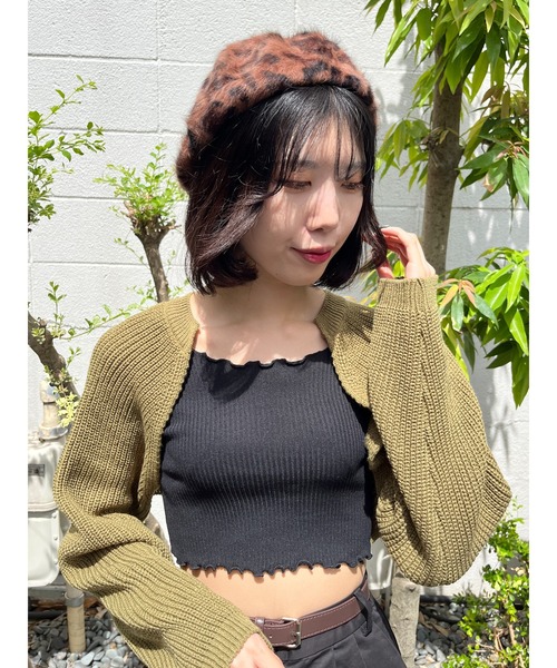 PHILLY(フィリー)の「ヒョウ柄ベレー帽(ハンチング/ベレー帽・レディース・ホワイト/ベージュ/ブラウン・FREE)」の16枚目の写真