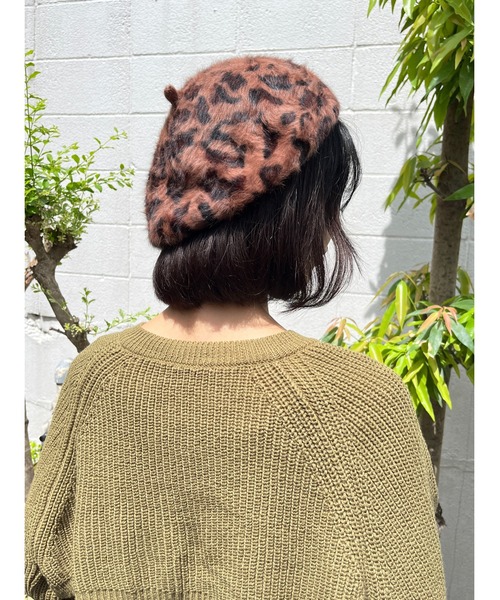 PHILLY(フィリー)の「ヒョウ柄ベレー帽(ハンチング/ベレー帽・レディース・ホワイト/ベージュ/ブラウン・FREE)」の14枚目の写真