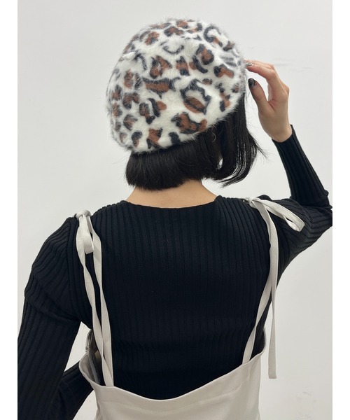 PHILLY(フィリー)の「ヒョウ柄ベレー帽(ハンチング/ベレー帽・レディース・ホワイト/ベージュ/ブラウン・FREE)」の12枚目の写真