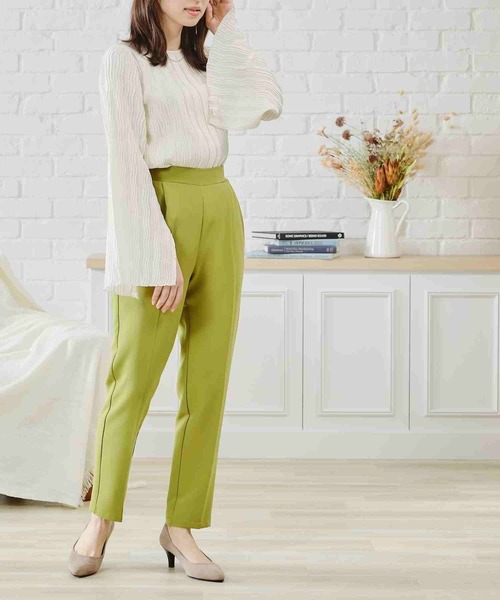 acro（アクロ）の「プリーツフレアスリーブブラウス/AC2401（シャツ/ブラウス・レディース・カーキ/ピンク/アイボリー・ﾌﾘ-）」の4枚目の写真