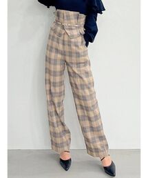 コルセット付セミワイドパンツ