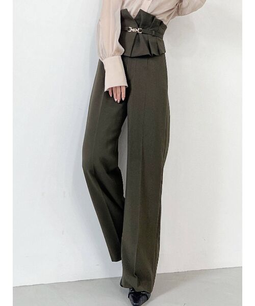 RESEXXY（リゼクシー）の「コルセット付セミワイドパンツ（その他パンツ・レディース・グリーン/グレー/その他1・FREE）」の3枚目の写真