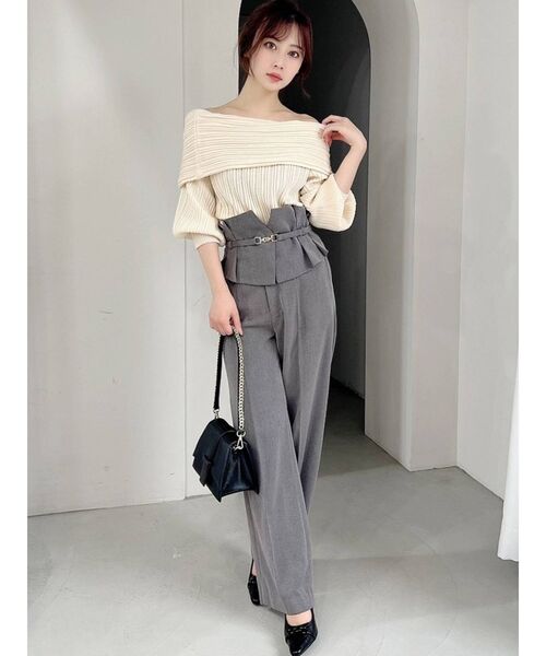 RESEXXY（リゼクシー）の「コルセット付セミワイドパンツ（その他パンツ・レディース・グリーン/グレー/その他1・FREE）」の13枚目の写真