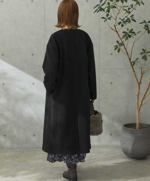 URBAN RESEARCH ROSSO（アーバンリサーチロッソ）の「Balli ノーカラーコート（その他アウター・レディース・ブラック/ベージュ/モカ・38/36）」の7枚目の写真