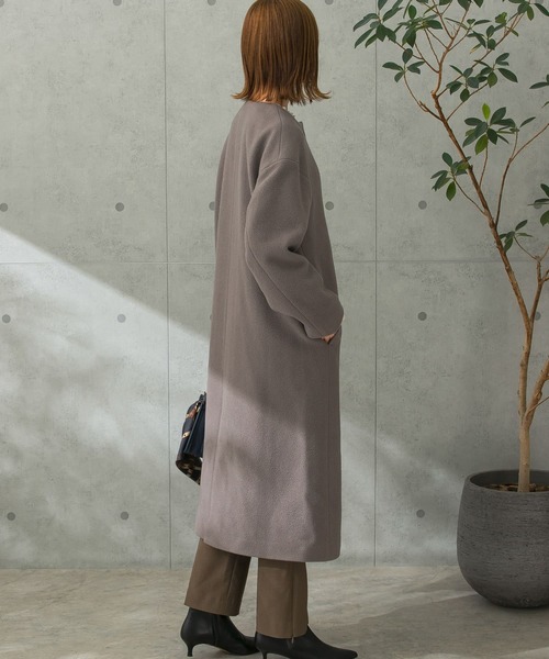 URBAN RESEARCH ROSSO（アーバンリサーチロッソ）の「Balli ノーカラーコート（その他アウター・レディース・ブラック/ベージュ/モカ・38/36）」の16枚目の写真