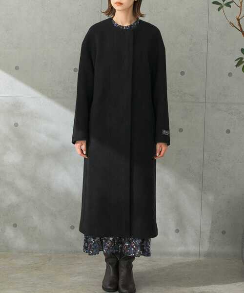 URBAN RESEARCH ROSSO（アーバンリサーチロッソ）の「Balli ノーカラーコート（その他アウター・レディース・ブラック/ベージュ/モカ・38/36）」の18枚目の写真