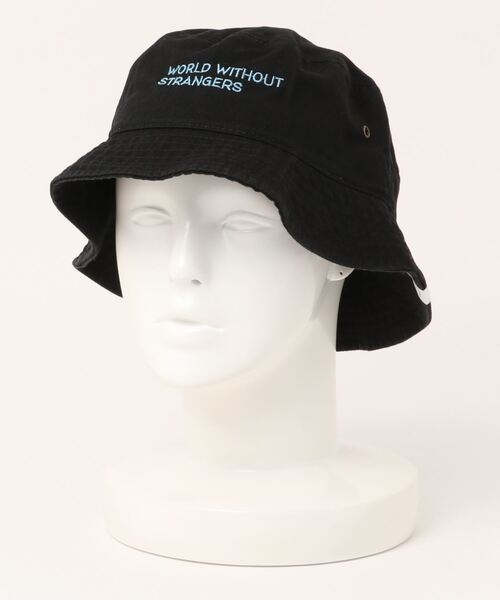 GIORDANO（ジョルダーノ）の「[GIORDANO] ワールドロゴ刺繍コットンバケットハット（ハット・レディース・ブラック/グリーン/ホワイト・FREE）」の2枚目の写真