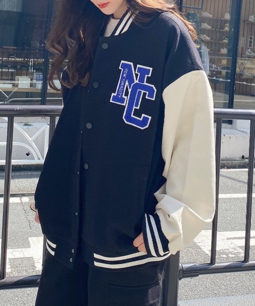 INGNI（イング）の「ワッペン付スタジャン（スタジャン・レディース・ブラック系その他2/ブラック×ブラック/グリーン系8/レッド系9・M）」の11枚目の写真