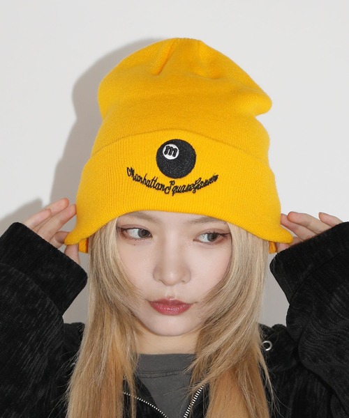 セール】ワンポイント刺繍ロゴウォッシャブルビーニー（ニット