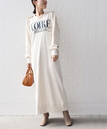 *【SHIPS別注】RUSSELL ATHLETIC:キーネックフードワンピース◆