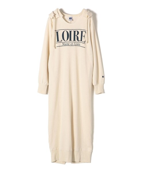 Russell Athletic（ラッセルアスレティック）の「*【SHIPS別注】RUSSELL ATHLETIC:キーネックフードワンピース◆（ワンピース・レディース・ブラック/アイボリー/チャコールグレー/グリーン・SMALL/MEDIUM）」の5枚目の写真