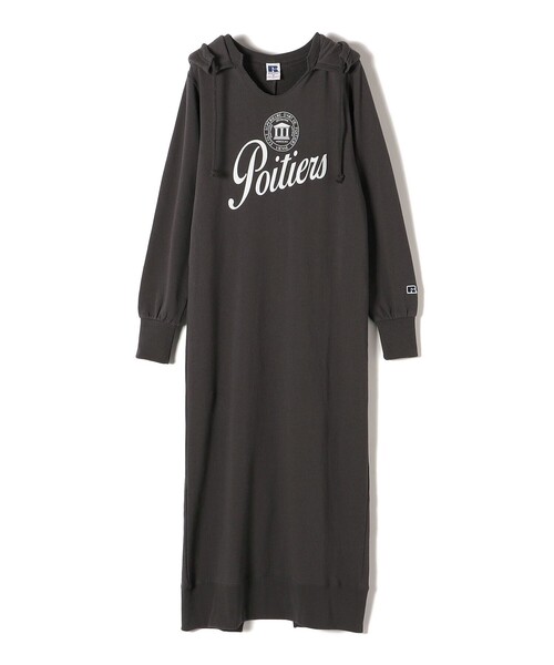 Russell Athletic（ラッセルアスレティック）の「*【SHIPS別注】RUSSELL ATHLETIC:キーネックフードワンピース◆（ワンピース・レディース・ブラック/アイボリー/チャコールグレー/グリーン・SMALL/MEDIUM）」の7枚目の写真