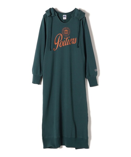 Russell Athletic（ラッセルアスレティック）の「*【SHIPS別注】RUSSELL ATHLETIC:キーネックフードワンピース◆（ワンピース・レディース・ブラック/アイボリー/チャコールグレー/グリーン・SMALL/MEDIUM）」の16枚目の写真