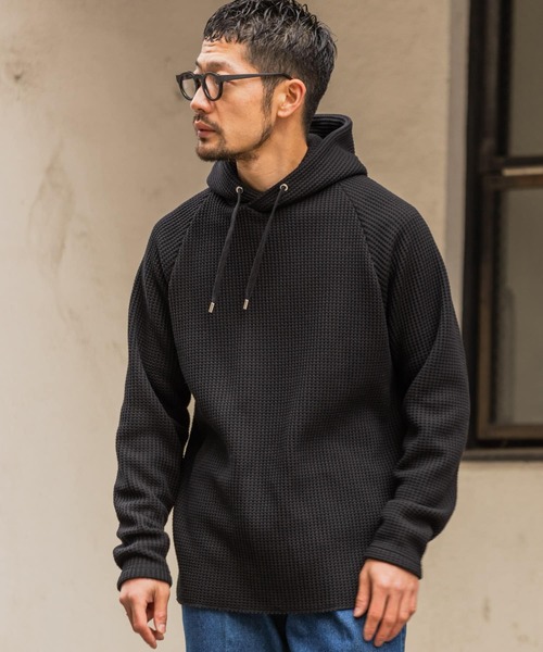 URBAN RESEARCH ROSSO MEN（アーバンリサーチロッソメン）の「『XLサイズ』ワッフルニットパーカー（パーカー・メンズ・グレー/ブラック・X-LARGE/MEDIUM/LARGE）」の5枚目の写真