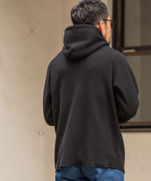 URBAN RESEARCH ROSSO MEN（アーバンリサーチロッソメン）の「『XLサイズ』ワッフルニットパーカー（パーカー・メンズ・グレー/ブラック・X-LARGE/MEDIUM/LARGE）」の7枚目の写真