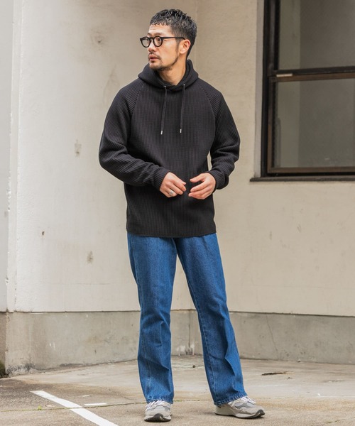 URBAN RESEARCH ROSSO MEN（アーバンリサーチロッソメン）の「『XLサイズ』ワッフルニットパーカー（パーカー・メンズ・グレー/ブラック・X-LARGE/MEDIUM/LARGE）」の8枚目の写真