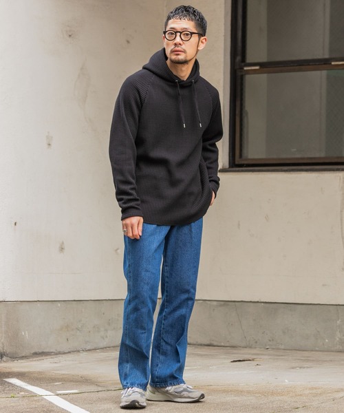 URBAN RESEARCH ROSSO MEN（アーバンリサーチロッソメン）の「『XLサイズ』ワッフルニットパーカー（パーカー・メンズ・グレー/ブラック・X-LARGE/MEDIUM/LARGE）」の9枚目の写真