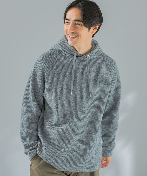 URBAN RESEARCH ROSSO MEN（アーバンリサーチロッソメン）の「『XLサイズ』ワッフルニットパーカー（パーカー・メンズ・グレー/ブラック・X-LARGE/MEDIUM/LARGE）」の13枚目の写真