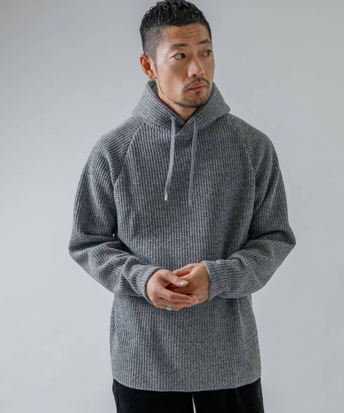 URBAN RESEARCH ROSSO MEN（アーバンリサーチロッソメン）の「『XLサイズ』ワッフルニットパーカー（パーカー・メンズ・グレー/ブラック・X-LARGE/MEDIUM/LARGE）」の22枚目の写真