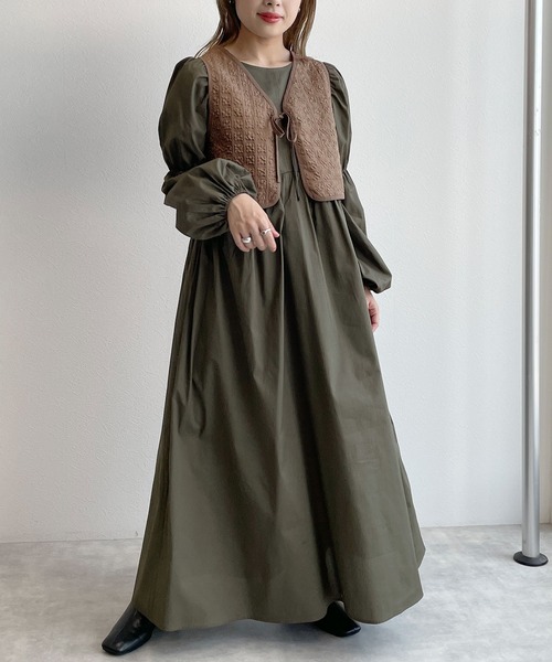 w★ スコットクラブ ワンピース ボアベスト 2枚おまとめ w closet（ダブルクローゼット）の「ポコポコベストセットロング