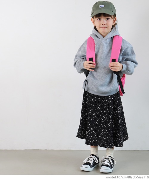 coca（coca）（コカ）の「キッズ　親子お揃いドットスカート（スカート・キッズ・ブラック・100/110/120/130/140）」の8枚目の写真